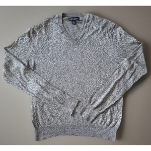 Banana Republic Long Sleeve V Neck Sweater Luxury Silk Cashmere Gray Medium JBHS
